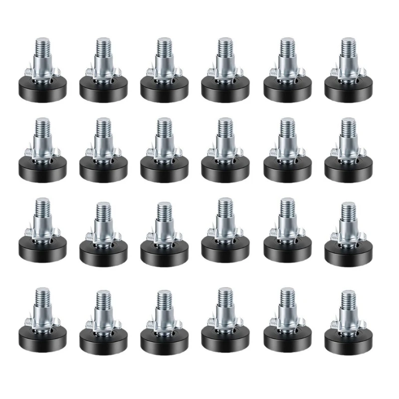 

652F Adjustable Screw In Table Feet Levelers Carbon Steel Simple Installation for Precise Furniture Balancing