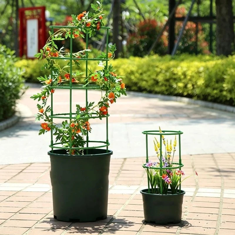 Plant Support Cage Adjustable Splicable 6/18/24PCS Easy to Assemble Plant Stake for Indoor Outdoor Potted Vegetable Flower Gard
