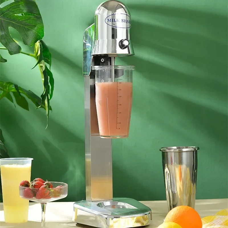 

800ML Electric Milkshake Maker Commercial Blender Foam Machine Stainless Steel Single Head Tea Malt Drink Mixer
