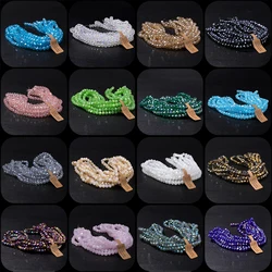 5 strand/set Faceted Rondelle Shape Quartz Bead 4x6mm/5x8mm Colorful Austria Crystal Beads For Jewelry Making Handmade Supplies