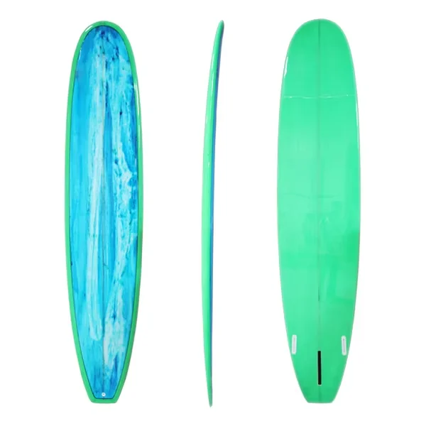 

Polyester Material PU Surfboards Green and Blue Surfing Boards Epoxy Surfboard