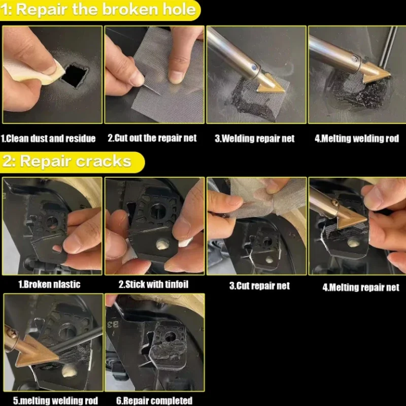 Protable Heat Gun Plastic Welding Machine Bumper Soldering Iron Staples Bumper Repair Car Tools Kit HOT Stapler Plastic Welder