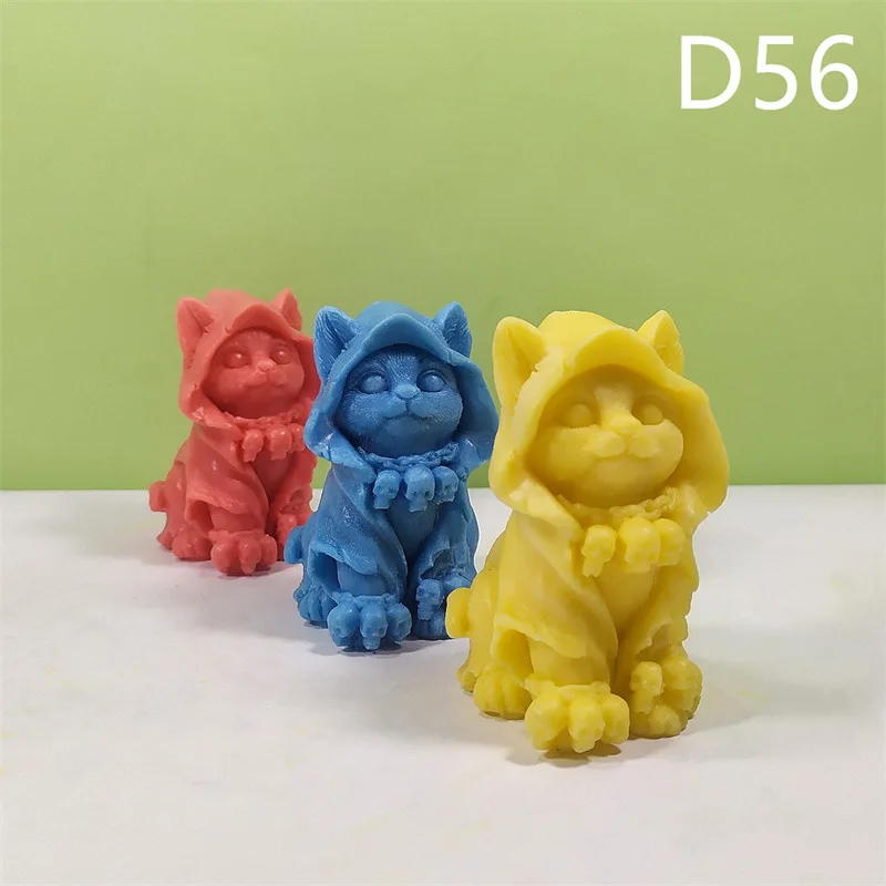 D56 Halloween Bell Cat Candle Silicone Mold Gypsum form Carving Art Aromatherapy Plaster Home Decoration Mold Gift Handmade