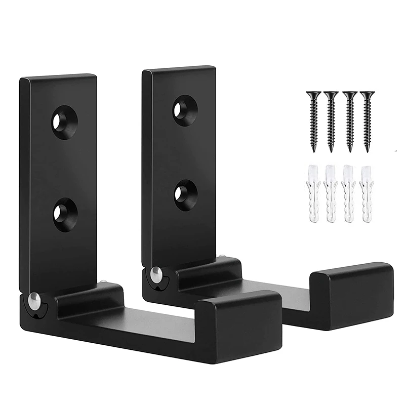 2PCS Foldable Wall Hooks Aluminum Alloy Coat Bag Hat Hanger Space-Saving Wall Mount Organizer Kitchen Bathroom Rustproof Hook