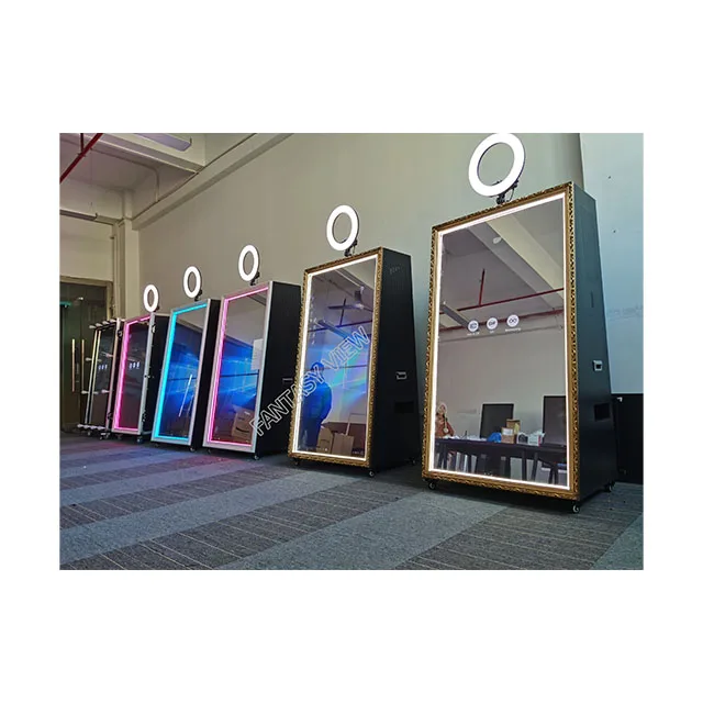 

Портативное свадебное модное дополненное зеркало для селфи, волшебное зеркало, фотобудка, киоск, светодиодная рамка, корпус