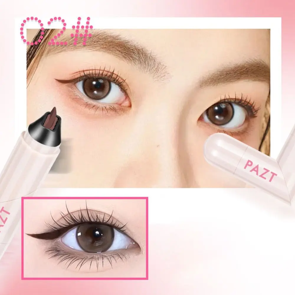 ใหม่อายไลเนอร์กันน้ํา Long Lasting Black Color Eye Liner Stamp ใช้งานง่าย Quick Dry Eyeliner Stamp ปากกา
