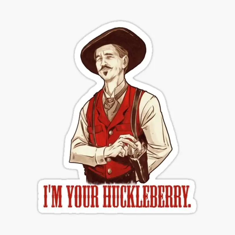 Наклейка «I'm your Huckleberry» для ноутбука, декор для спальни, автомобиля, милый мультяшный модный чемодан для общественных мест