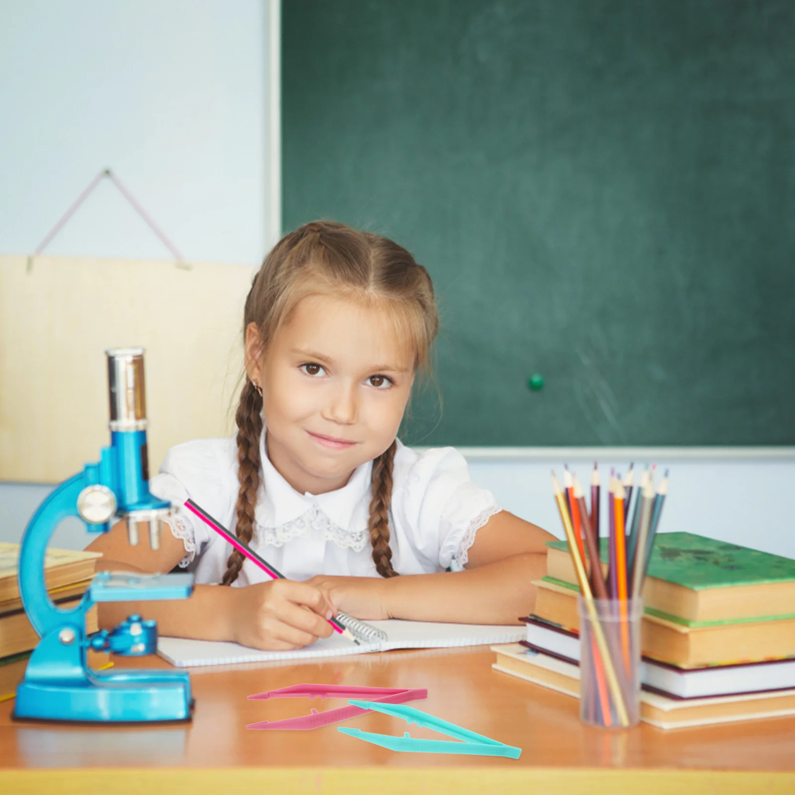 

25Pcs Kids Tweezers Plastic Lightweight Fine Motor Skills Training Tool for Beads Sorting Insects Collecting School Teaching Aid