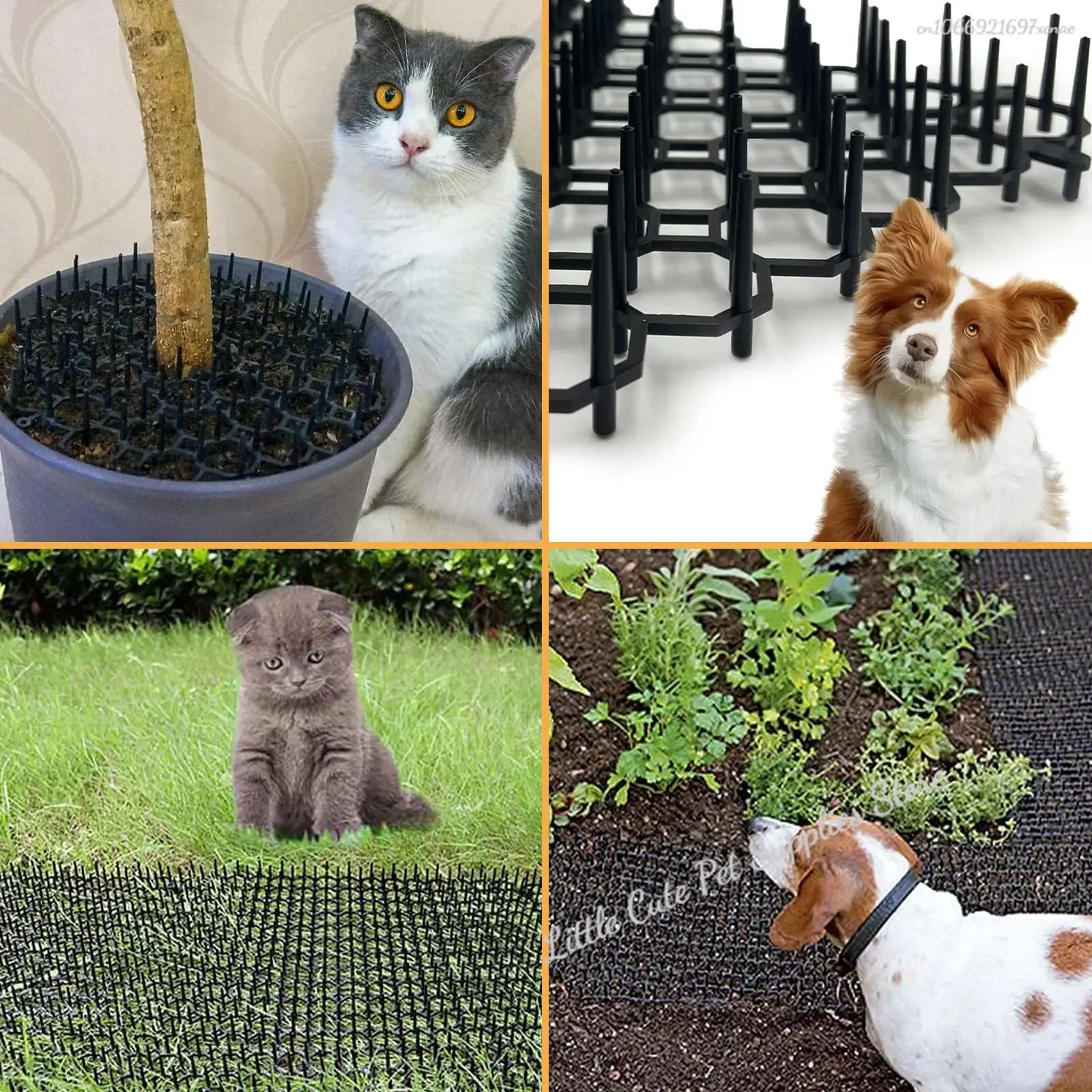 Cat Thorn Mat Dog Garden Anti-Cat Dog Outdoor Supplies Feces Mat Cat Dog Expulsion Mat Anti-Cat Thorn Mats Protects Plants