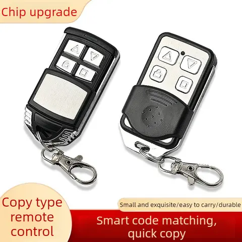 433MHz 4 Buttons Garage Doors Remote Control Clone Fixed Code Universal Door Opener Remote Control Duplicator IoT Accessories