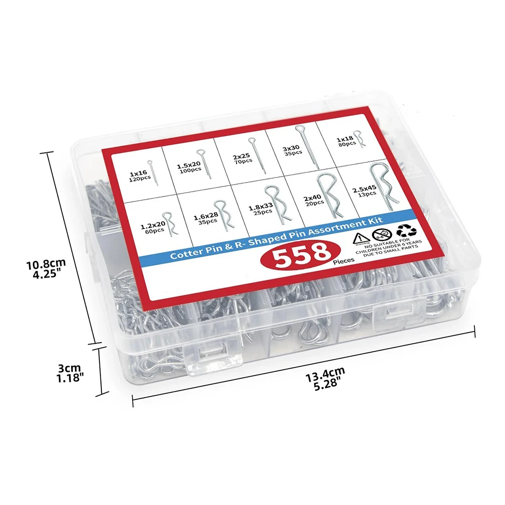 

Assortment Set As Picture Show Cotter Pins 304 Stainless Steel Electrical Projects Machinery Accessories Home Repair