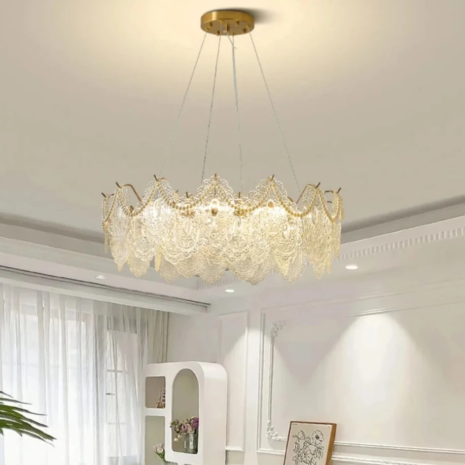 

Modern Light Luxury Crystal Chandelier Atmosphere Living Room Ceiling Pendant Lights Dining Room Bedroom Lamp Room Home Decor