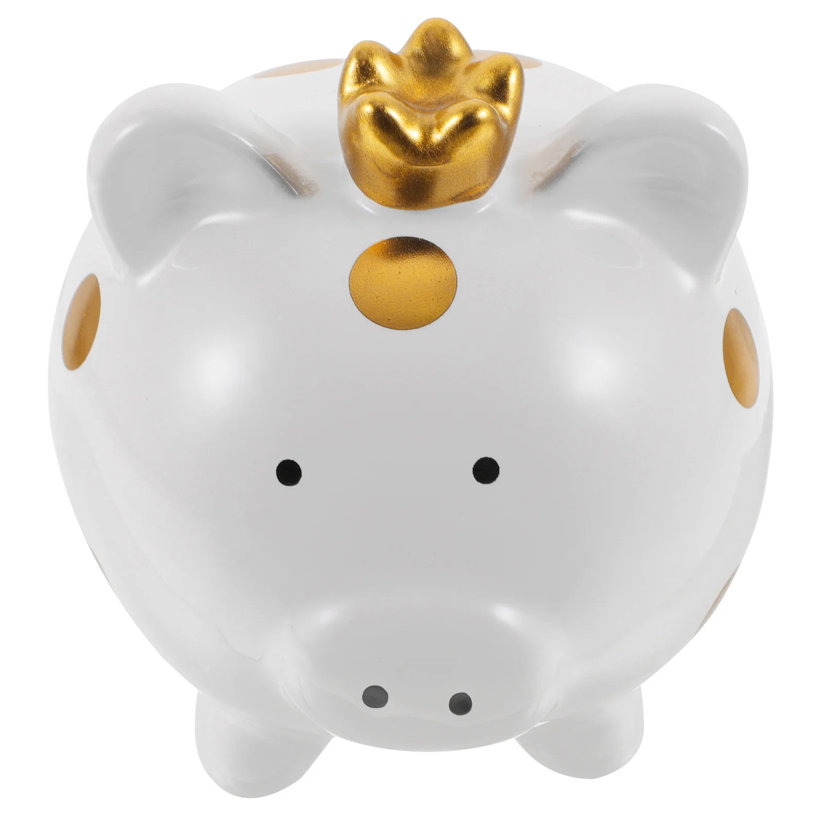 

Cartoon Small Ceramic Crown Piggy Bank Porcelain Coin Box Desktop Piggy Money Container Saving Jar Lovely Saving Pot