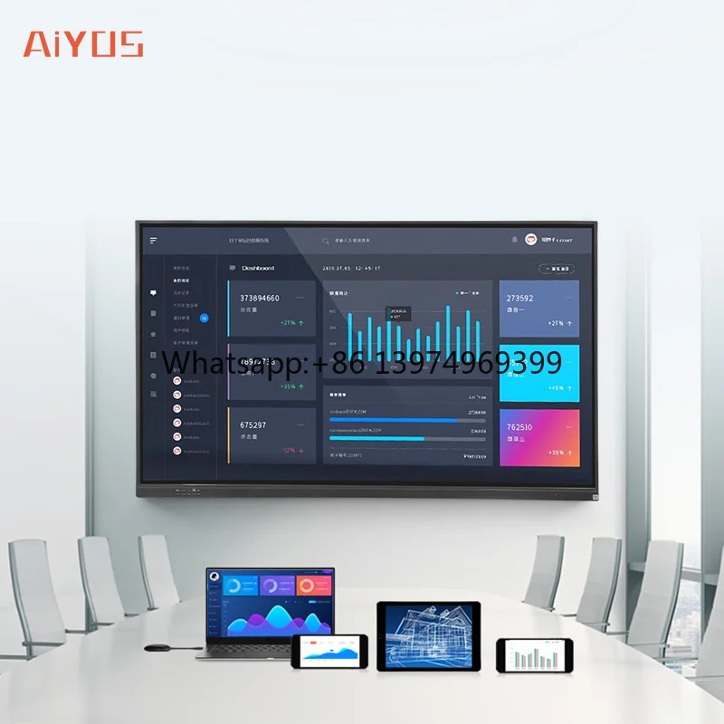 65-110 Inch 4K Interactive Whiteboards 21 Years of Smart Display Experience for Schools & Corporate Offices with Multi-Touch