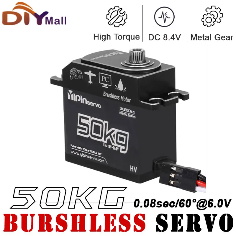 

50KG Digital Servo Waterproof IP67 High Torque Brushless Motor Full Metal 180/270 Degree for RC Cars Crawler Robot