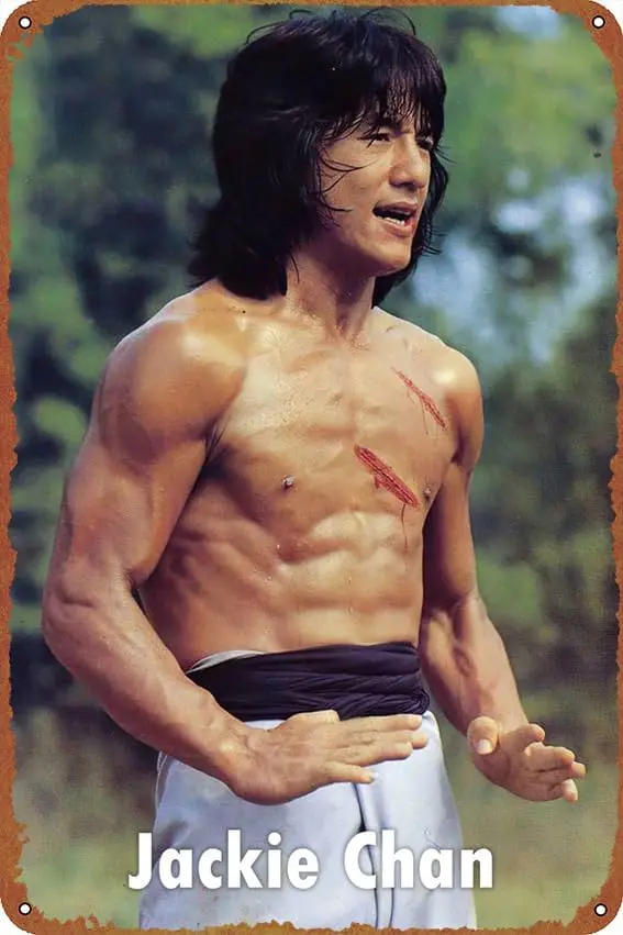 Jackie Chan Poster Vintage Cute Metal Sign Gift Retro Novelty Cafe Store Garage Tin Signs