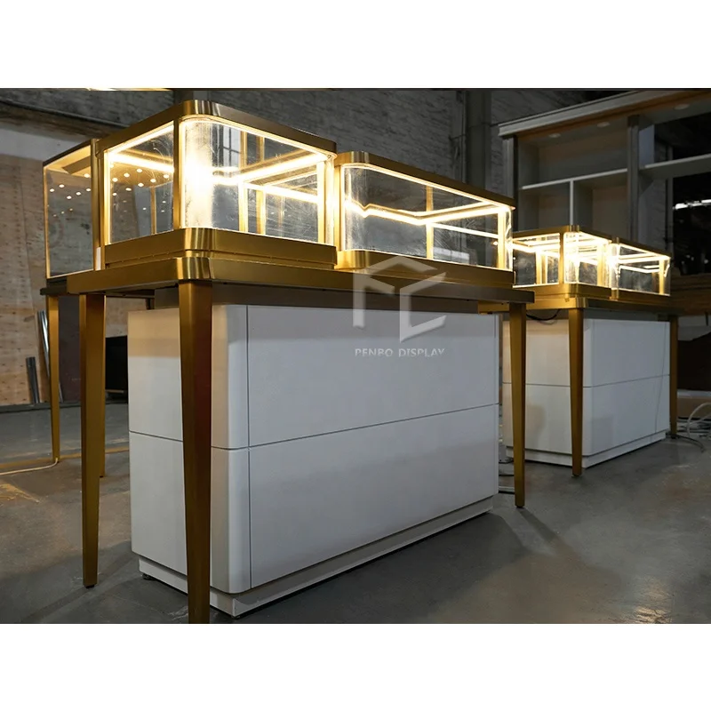 на заказ. Роскошный стеклянный дисплей из нержавеющей стали со светодиодной подсветкой, витрина для ювелирных изделий, витрина для шкафа, витрина