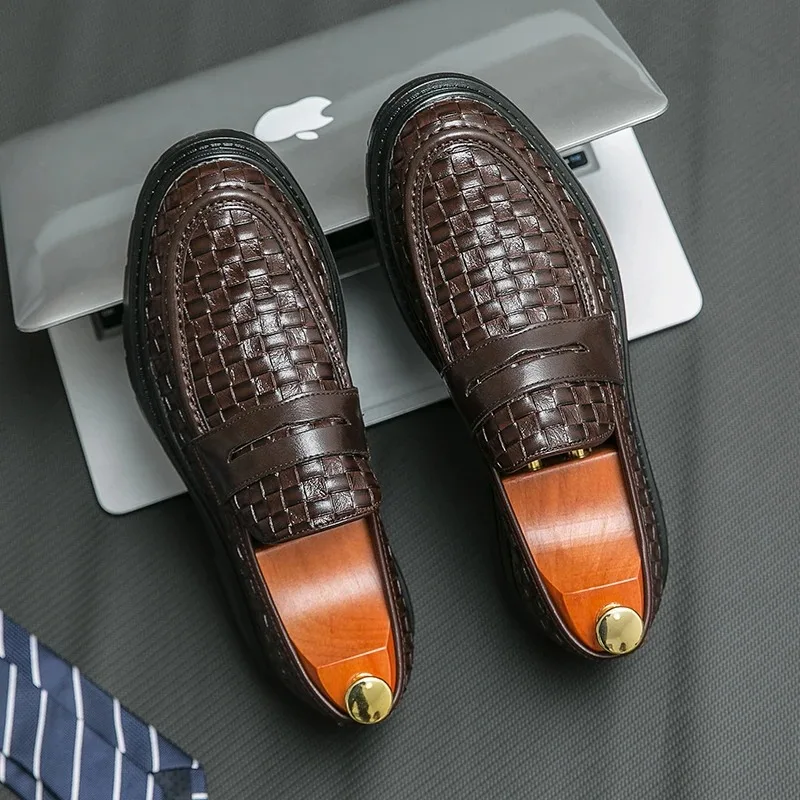 

British Style Men's Genuine Leather Shoes Casual Shoes Man High-quality Formal Versatile Loafers Shoes for Men