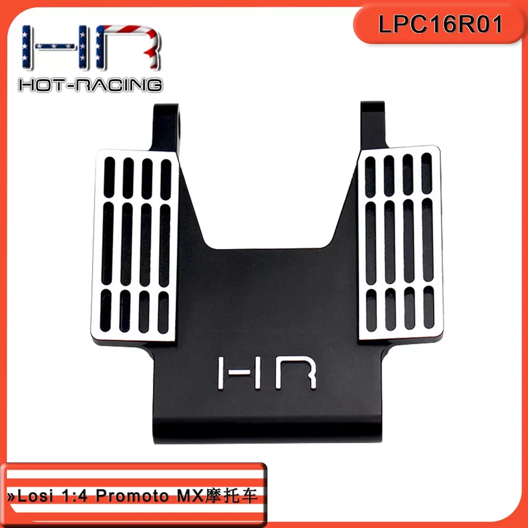 Hot Racing Aluminum Simulated Radiator Side Guard Black for Losi Promoto-MX 1/4 Replaces LOS261010