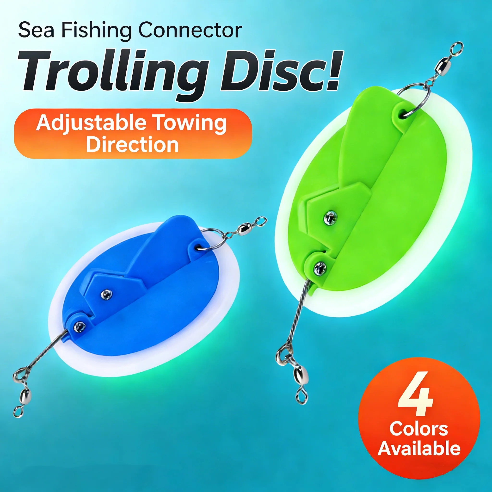 16cm/19cm Sea Fishing Trolling Disc Connector Diver Sea Directional Fishing Accessory Adjustable