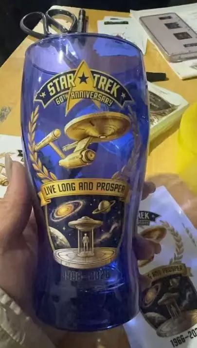 Star Trek USS Enterprise Themen-Bierglas in Blau - 1966-2026 Sammleredition Barware