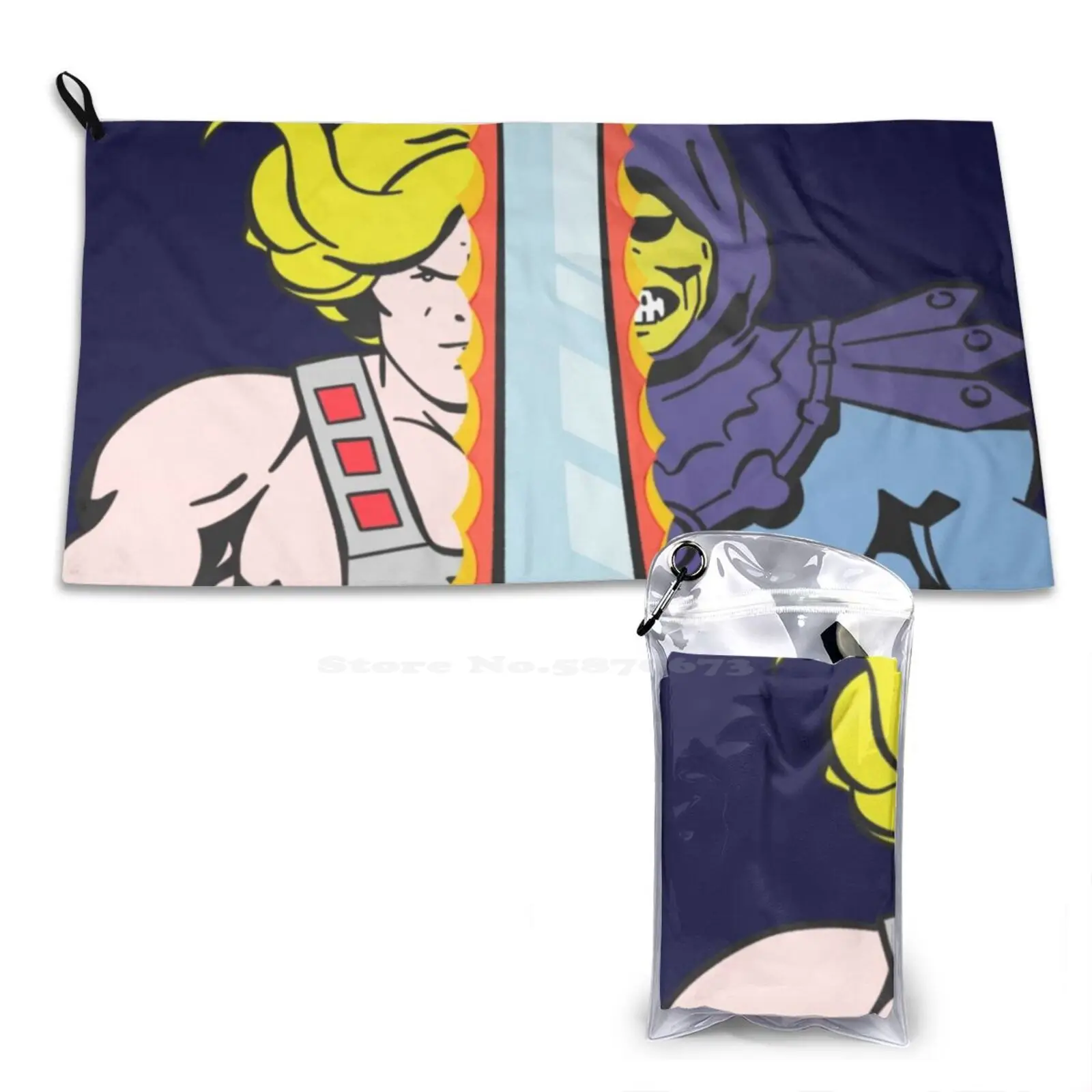 Duel Soft Microfiber Fabric Face Towel Man Masters Of The Universe Skeletor Arms Grayskull Castle Cartoon Saturday Conan Super