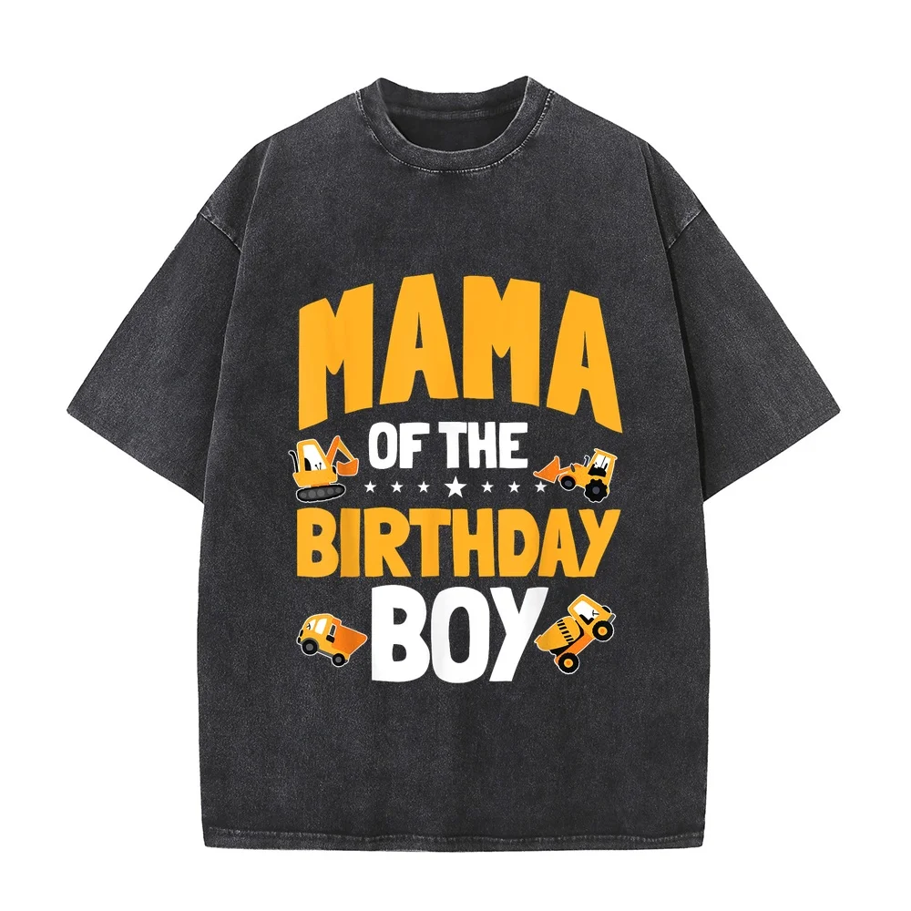 Mama of the Birthday Boy Construction Worker Bday Party T-Shirt T Shirts Men Japanese Anime Korean Popular Clothes Shirt