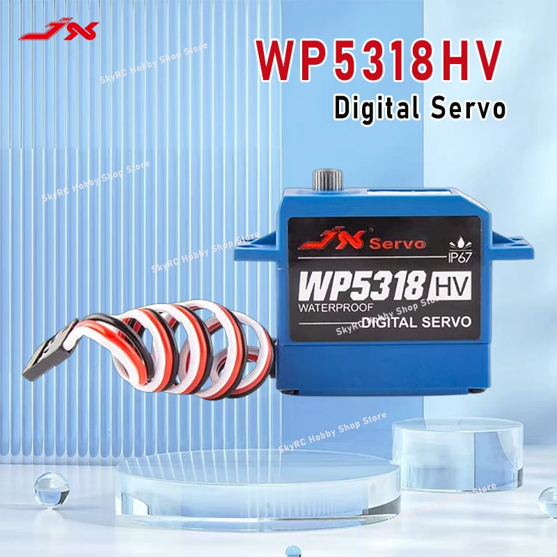 JX Servo WP5318HV Digital Servo - 18KG Torque, Waterproof, Metal Gear (25T), for RC Cars, Boats, Crawlers (TRX-4) & Robotics
