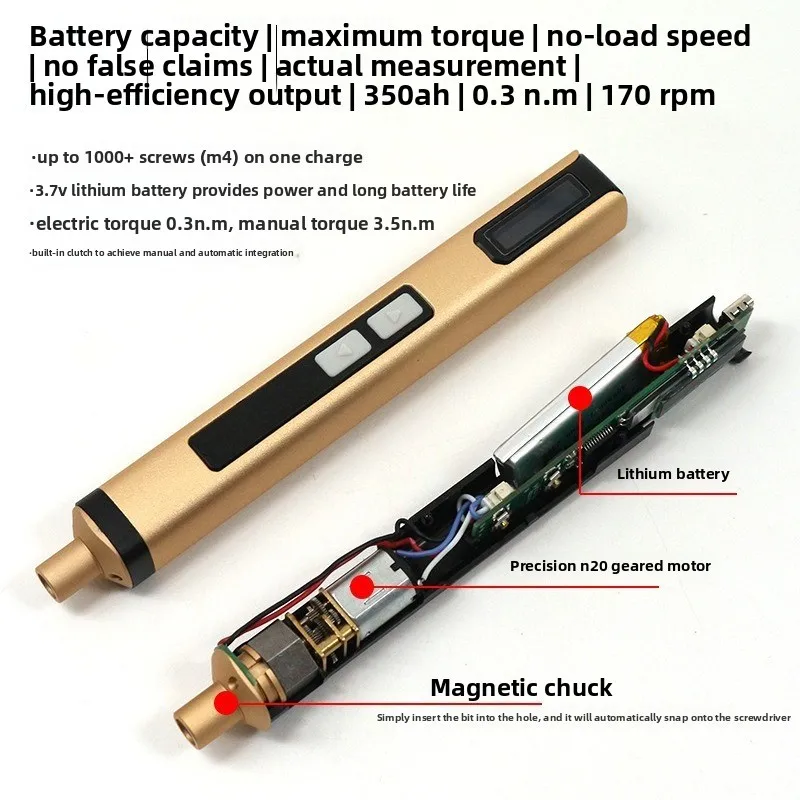 Pen-Style Electric Precision Screwdriver 2-in-1 Cordless Tool for IPhone and Laptop Repair