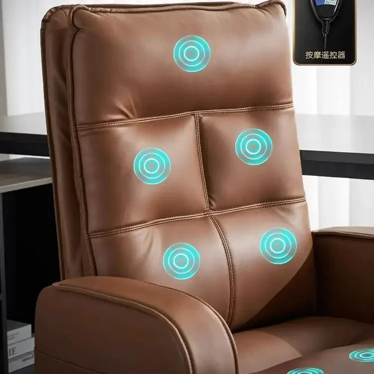 Chefstuhl aus Leder, hochwertiger, leichter Luxus-Bürositz, verstellbares Nickerchen-Sofa, bequemer sitzender Computer