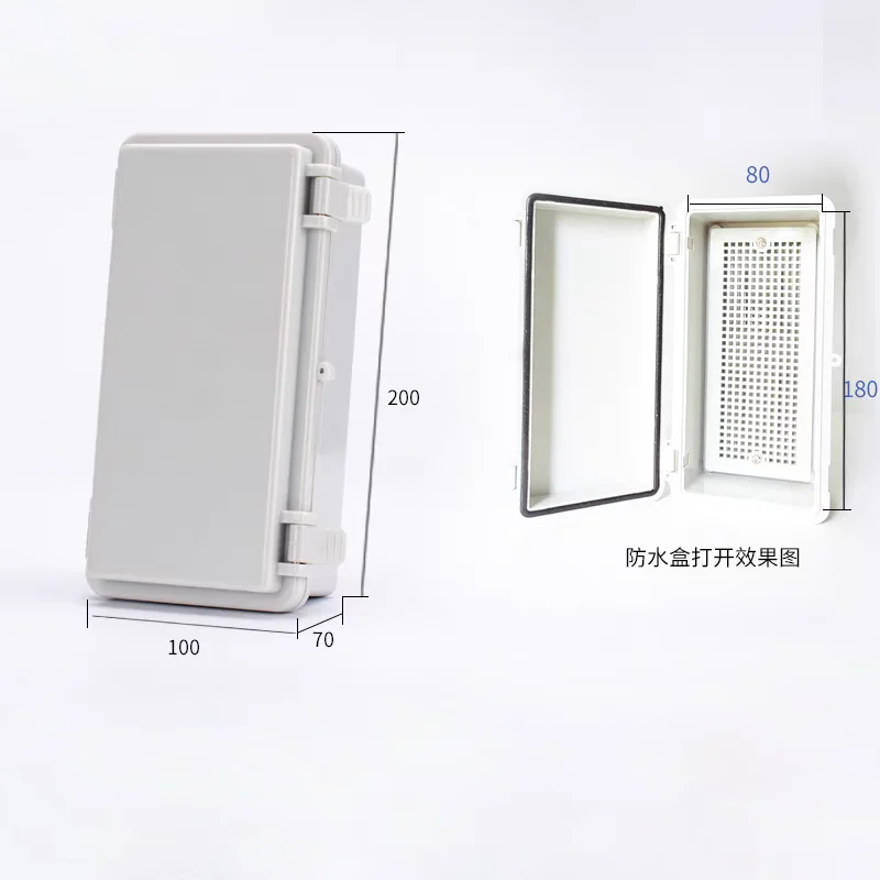 200x100x70mm IP65 Outdoor Waterproof Gray/Transparent Cover Enclosure Juction Box ABS Plastic Outdoor Electronic Instrument Case