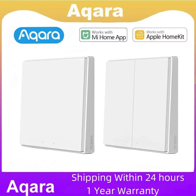 Aqara Wall Switch D1 ZigBee Smart Wireless Key Light Remote Control Fire Wire With /NO Neutral Work With Mi Home Homekit APP