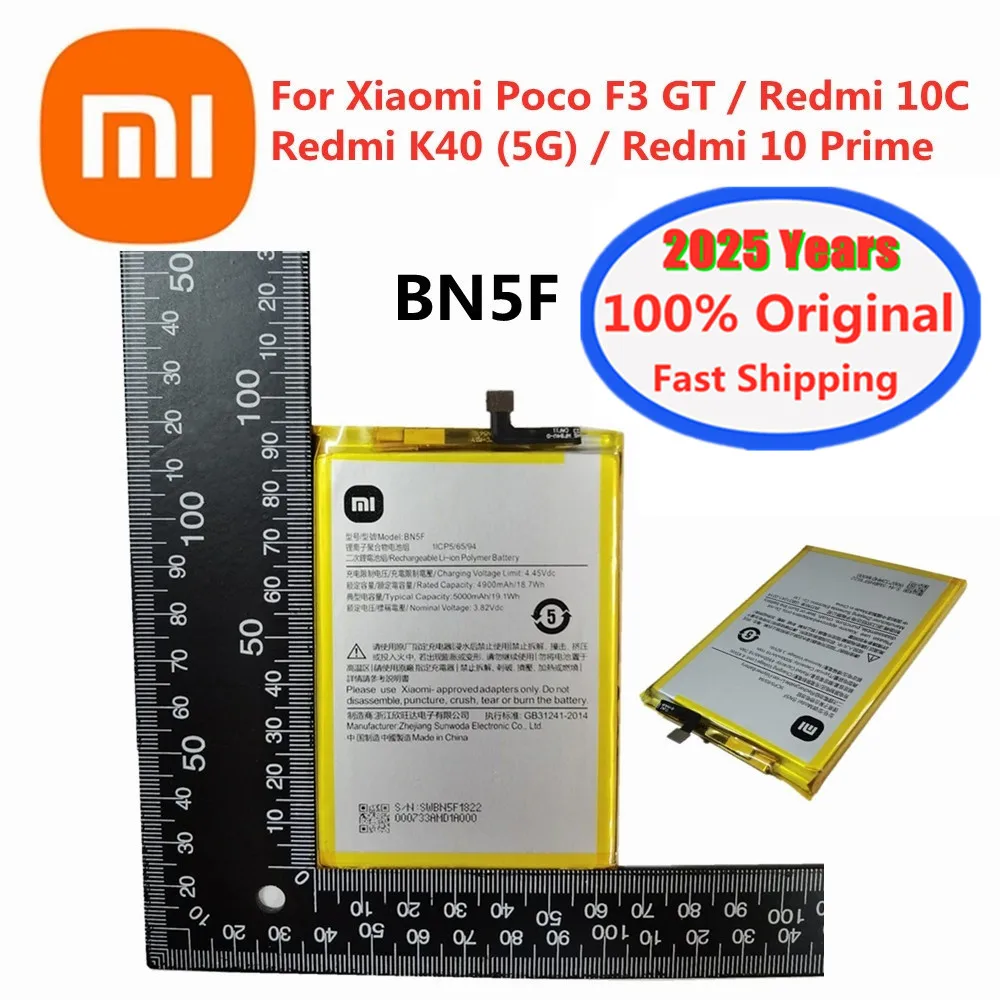 

Оригинальный аккумулятор BN5F для телефона Xiaomi Mi Poco F3 GT Redmi K40 5G 10C 10 Prime 10 Prime 10 Prime, аккумулятор для мобильного телефона Batteria