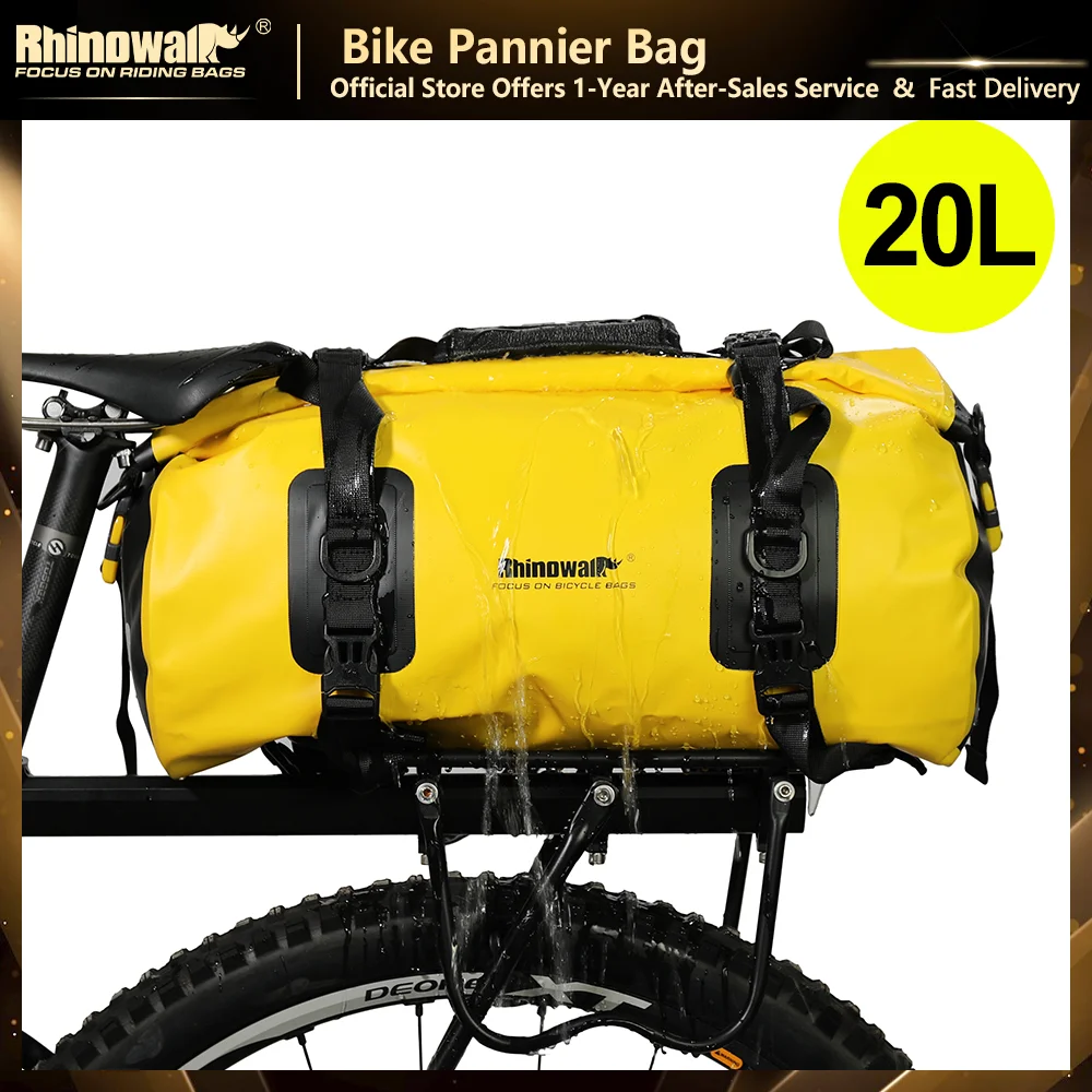 

Rhinowalk 20L Bike Pannier Bag Waterproof MTB Bike Trunk Bag Rear Travel Luggage Carrier Portable Saddle Seat Cycling Acessoriy