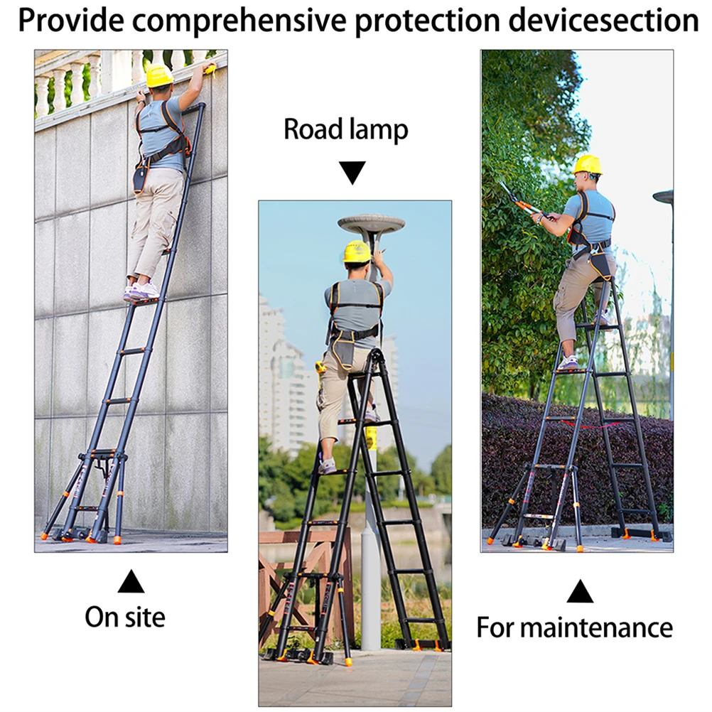 

4 Pcs Non slip Rubber Ladder Foot Pads Durable Material Protect Floors Telescopic Engineering Ladders Easy Installation