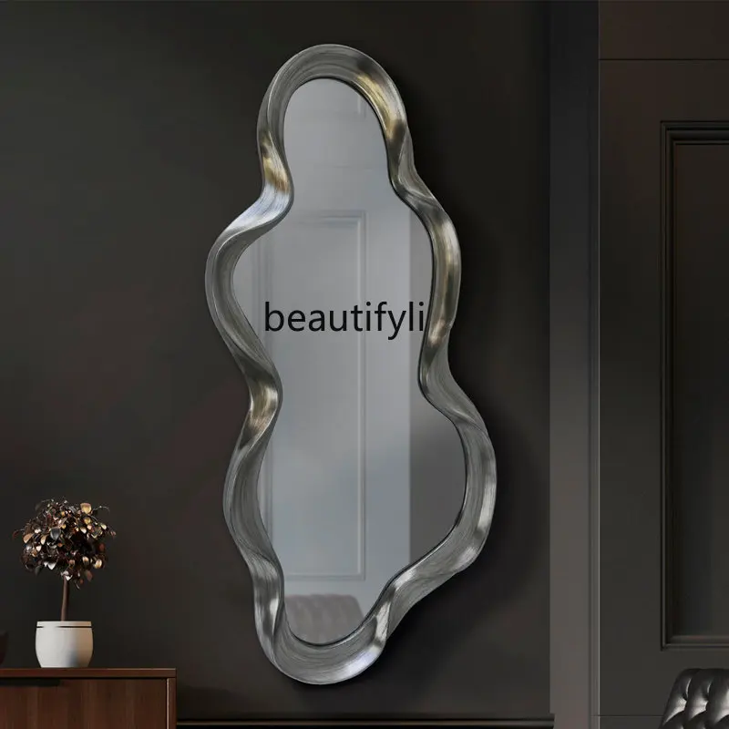 zq Irregular Mirror Wall Hanging Nordic Personalized Artistic Dressing Mirror Fashion Good-looking Dressing Mirror