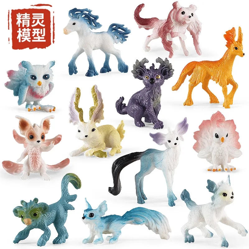 シミュレートされたミニおもちゃ,先史時代の動物,ペット,レプレコードセットモデルゴルフナカイ,小さな猫,頭,イーグル,デスクデコレーション