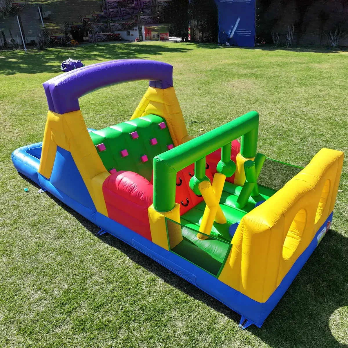 Newly Upgraded Colorful Inflatable House With Slide And Paddling Pool, Commercial-grade Interactive Challenge Gameor Children