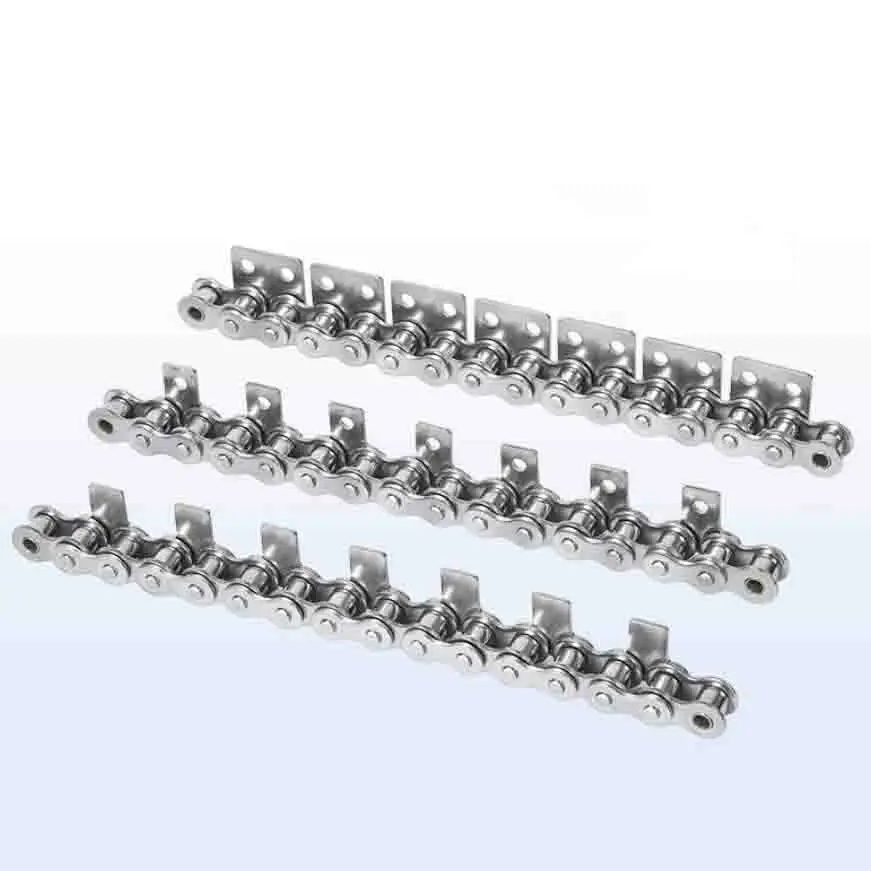 

Прямая пластинчатая конвейерная цепь из нержавеющей стали 304, промышленная трансмиссия с ухом, одинарное двойное отверстие для машинного оборудования