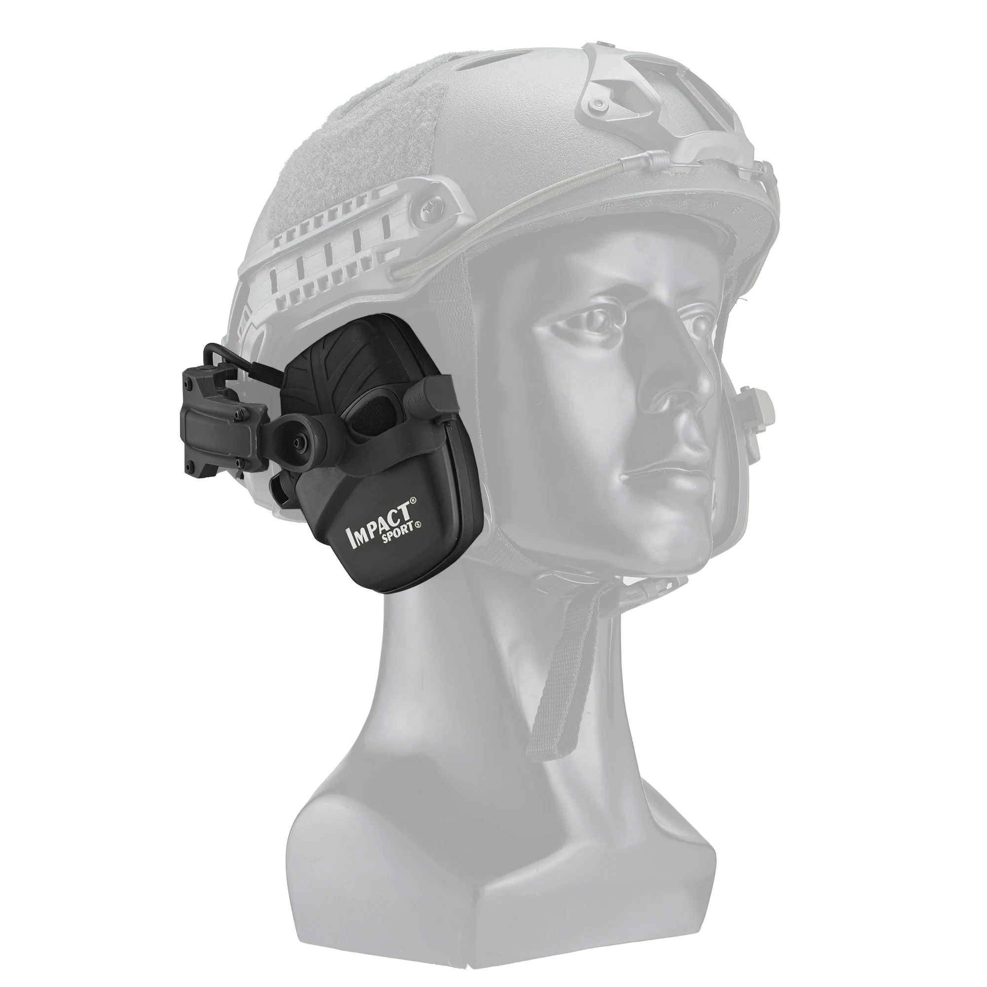 Schietende Oorbeschermers Tactische Helm Headset Impact Sport Elektronische Gehoorbeschermer Uitgerust Met Boograil