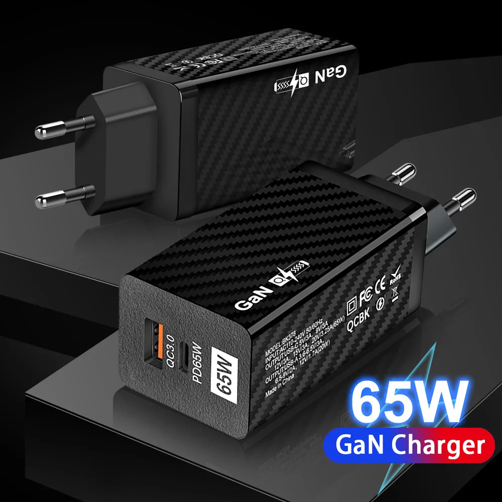 

Gan Charger PD 65W USB C Laptop Charger for Macbook HP Dell Steam Deck Lenovo Iphone 15 14 13 12 11 Pro Max samsung Huawei Ipad