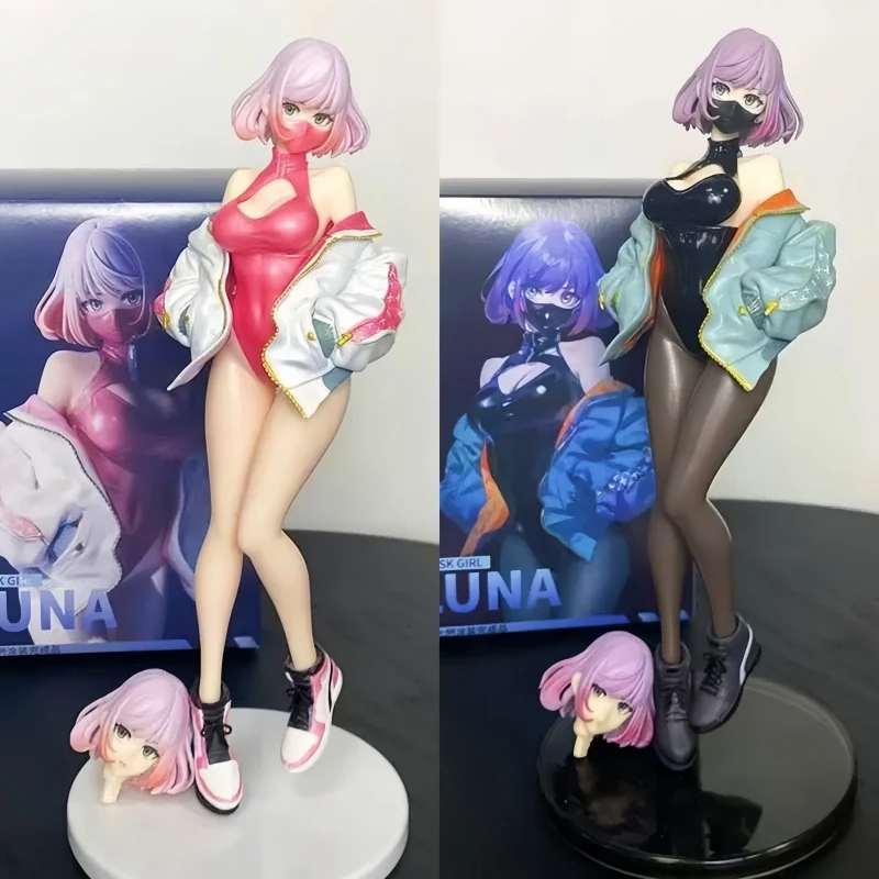 

New 22.5cm Masked Girl Luna Illustration Biya Painter Manga Figure PVC Toys Model Peripherals Manga Action Figure Birthday Gifts