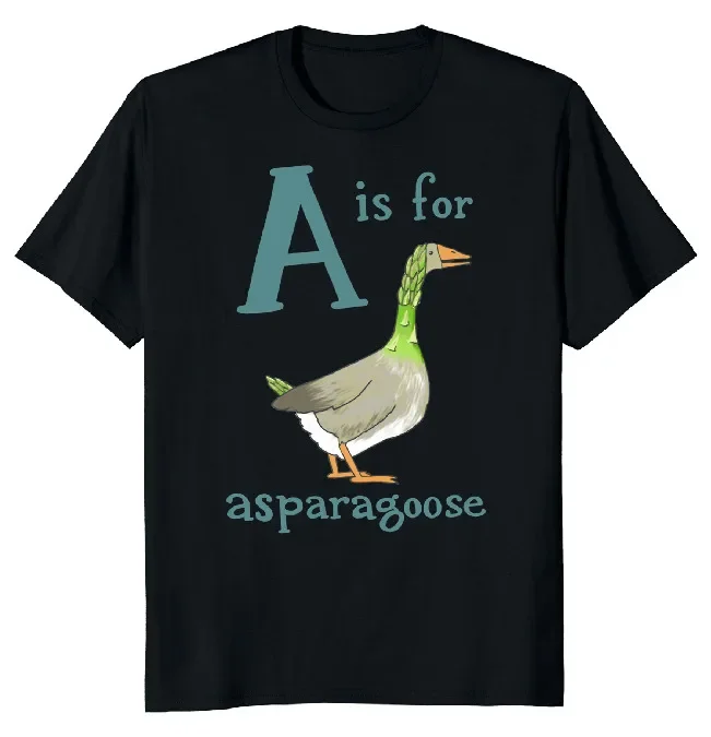 NEW LIMITED A Is For Asparagoose Funny Classic Novelty Tee M-3XL Fast Shipping High Quality 100%Cotton Short Sleeve