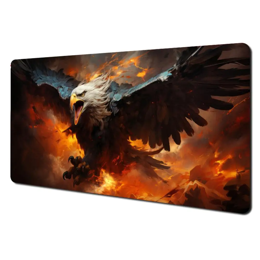 

Cool Eagle Mouse Pad Table Cushion Large Gaming Non-slip Desk Accessory Aesthetic Computer Laptop Tablet Mat Mini PC Playmat