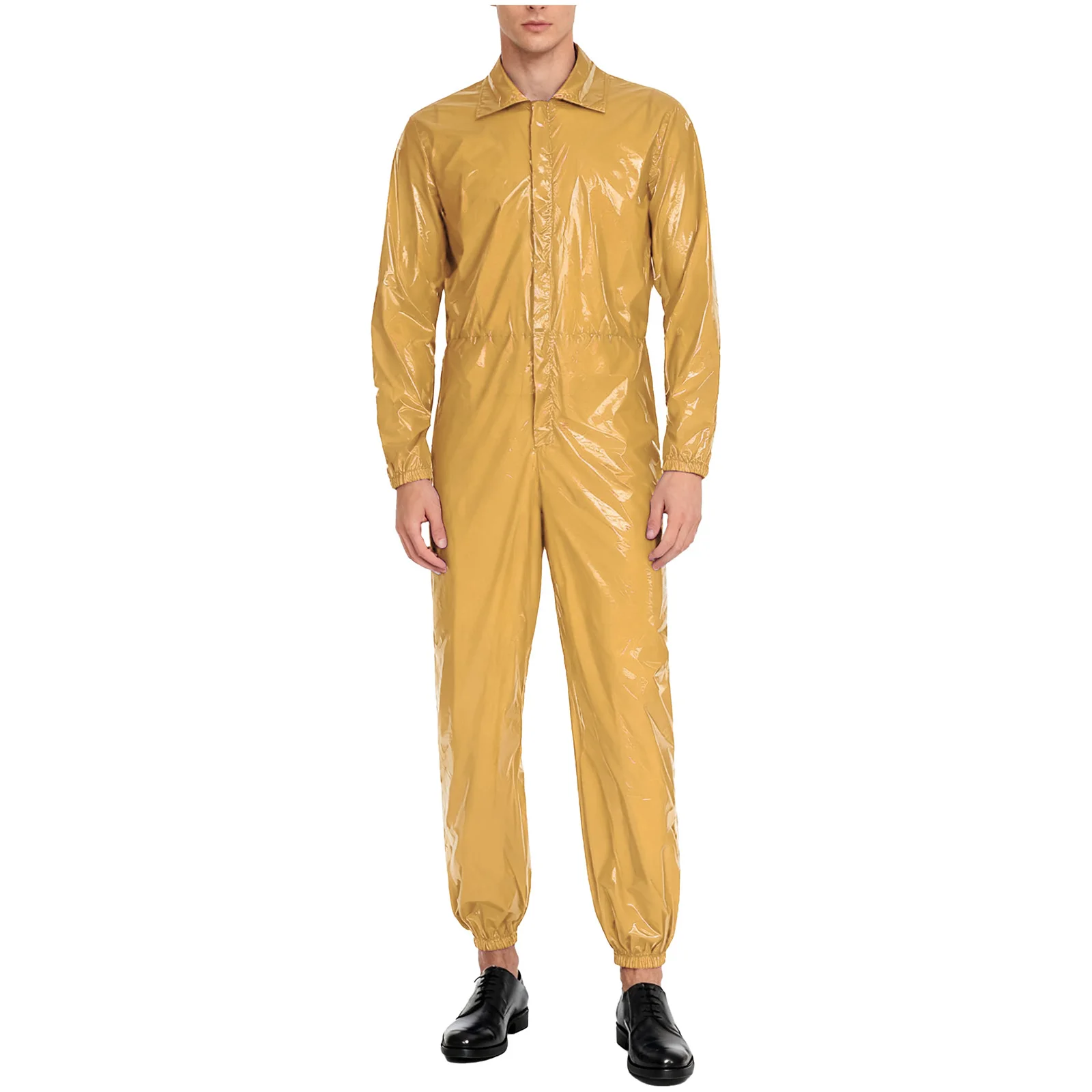 Combinaison imperméable pour hommes et adultes, Anti-poussière, lisse, pour atelier d'usine, body de travail à manches longues, élastique à la taille