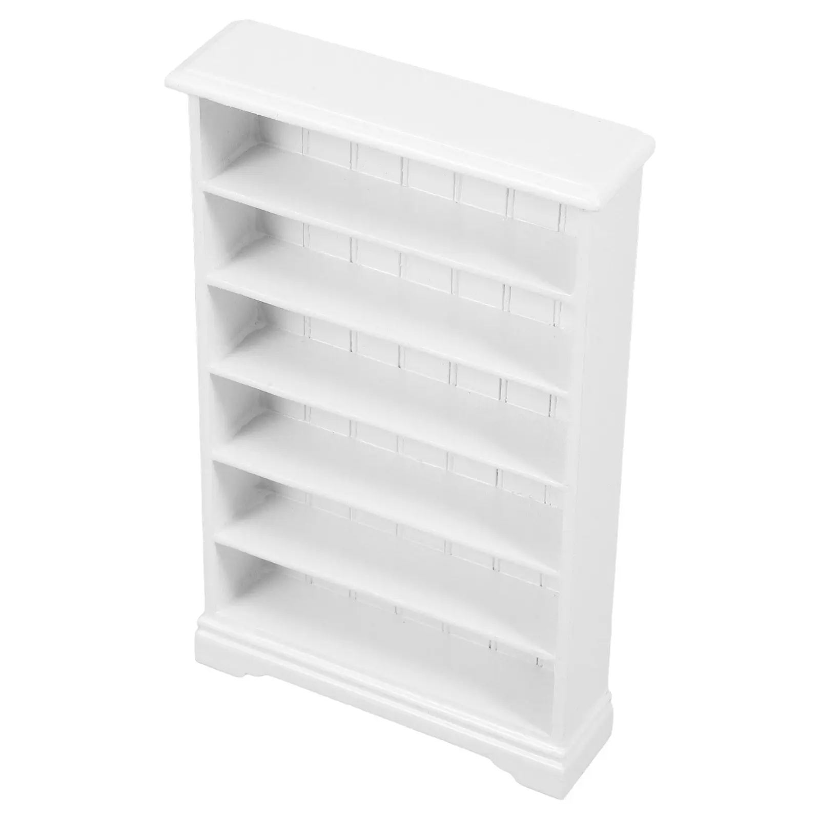 

1:12 Scale Wooden Miniature Bookshelf 6-Layer Dollhouse Furniture Accessory Mini Storage Shelf Decoration Wood Book Shelf