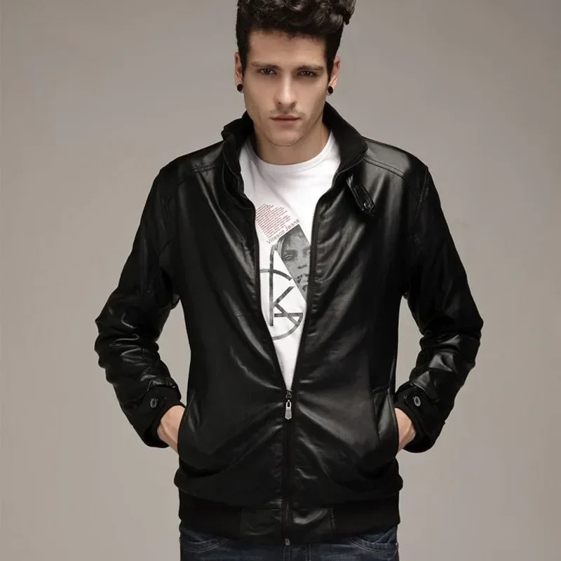 Mens 2026 Motorcycle Bike Cowboy Jackets Leather Jackets Men Jacket High Quality Classic Male Plus Thick Coats S-2XL