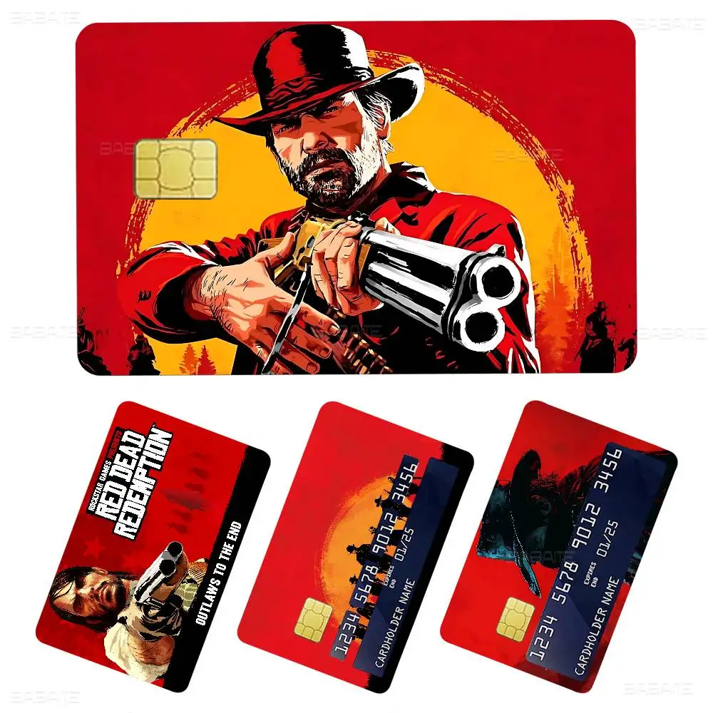 Game R-Red D-Dead R-Redemption Anime Spend or Save Funny Shell On Off Ultra Thin No Fade Sticker Skin Cover Film for Debit