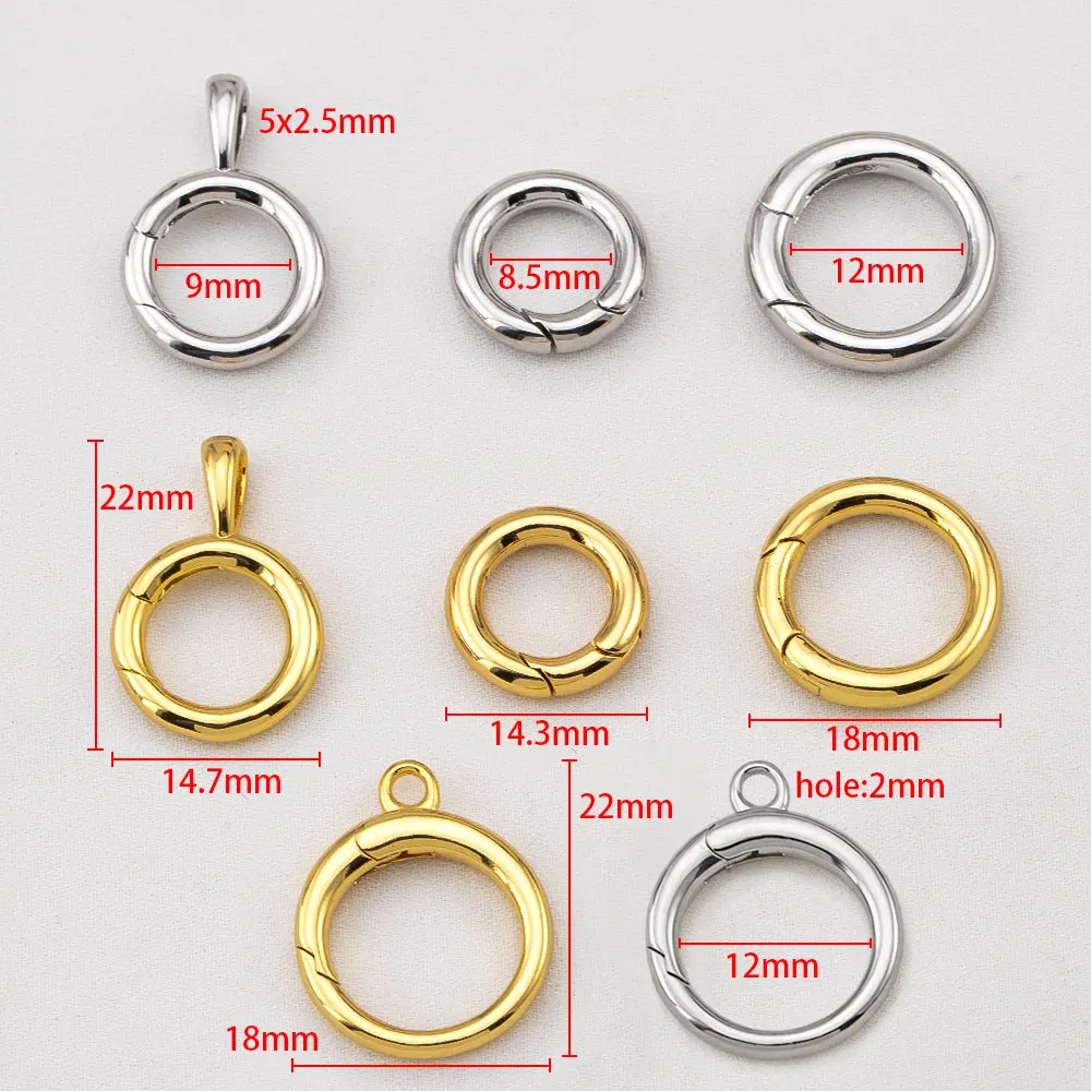 1pcs 2pcs Multi purpose Round Spring Buckle Bracelet Connection Buckle Handmade DIY Bead Finish Lobster Buckle Accessories