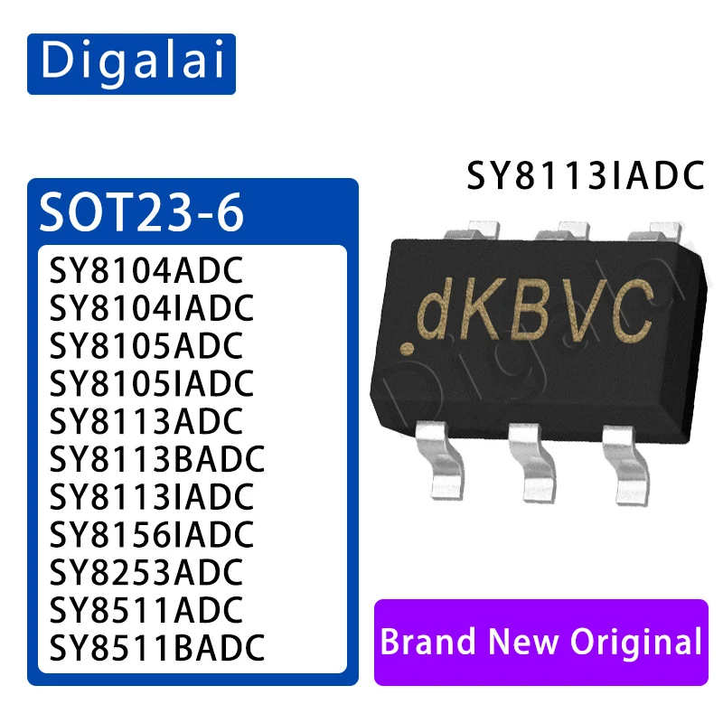 100%New original 10pcs SY8113ADC  SY8156 SY8113IADC SY8511 SY8105 SY8104  SY8253 BADC ADC BADC SOT23 Power chip